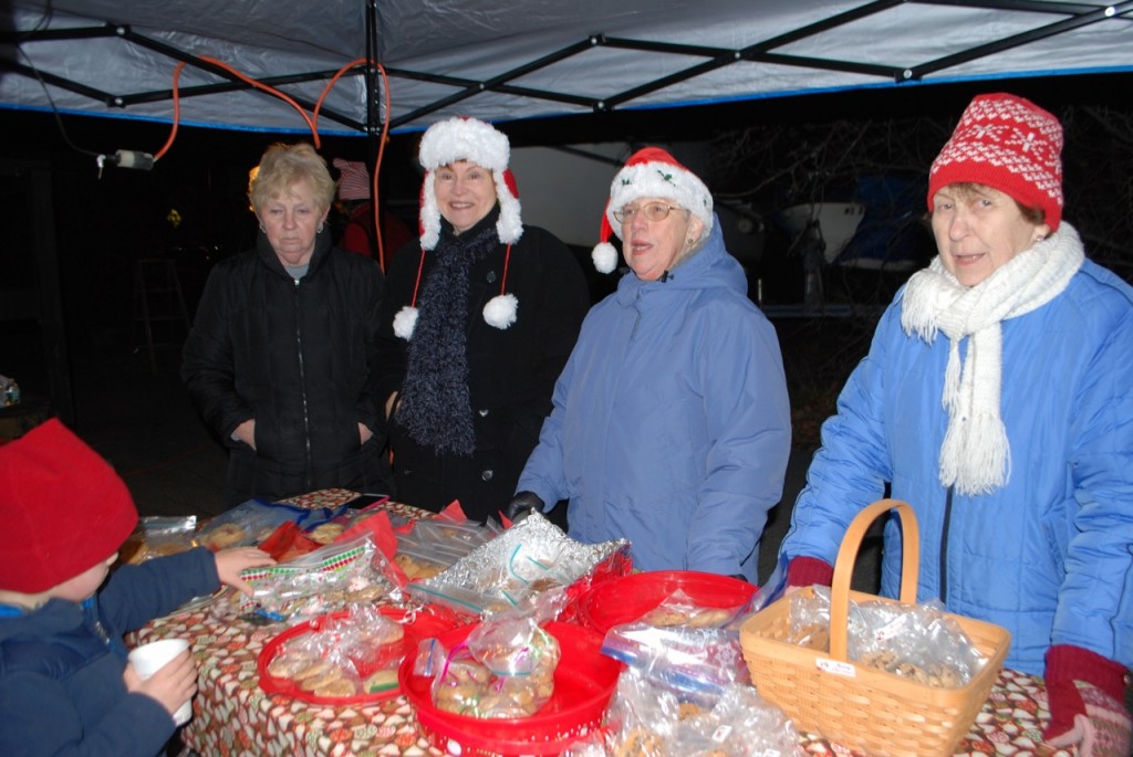 Cookies and cocoa at Squantum Tree Lighting 2015