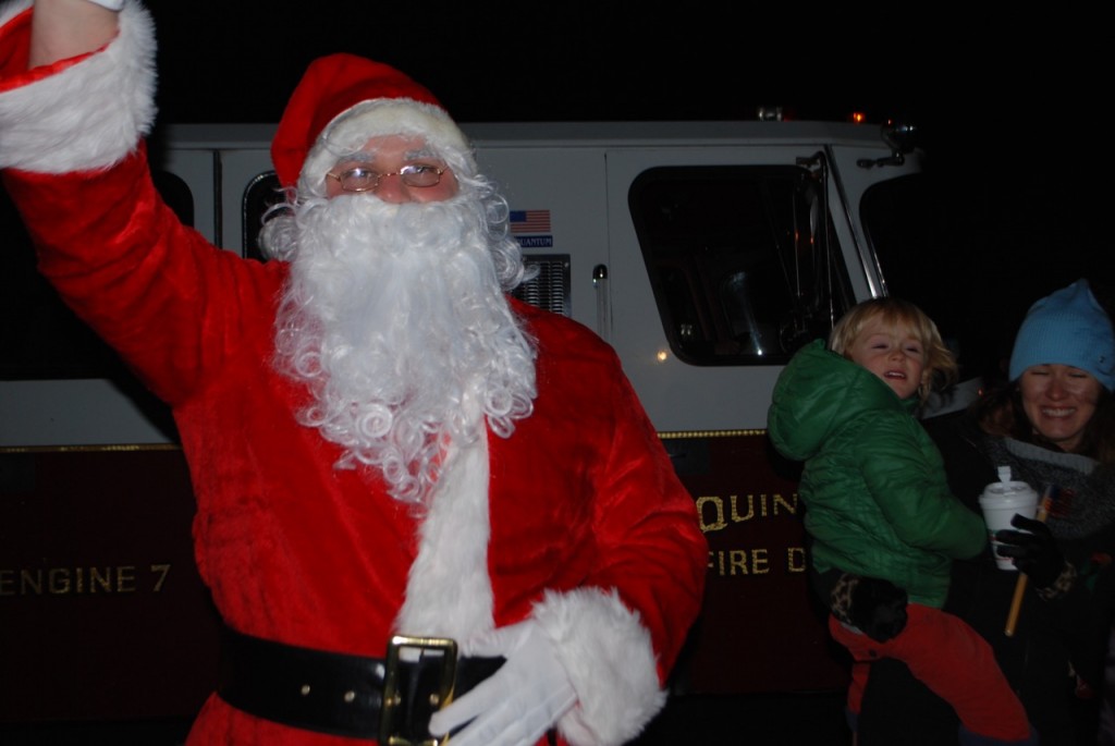 Santa at Squantum Tree Lighting 2015